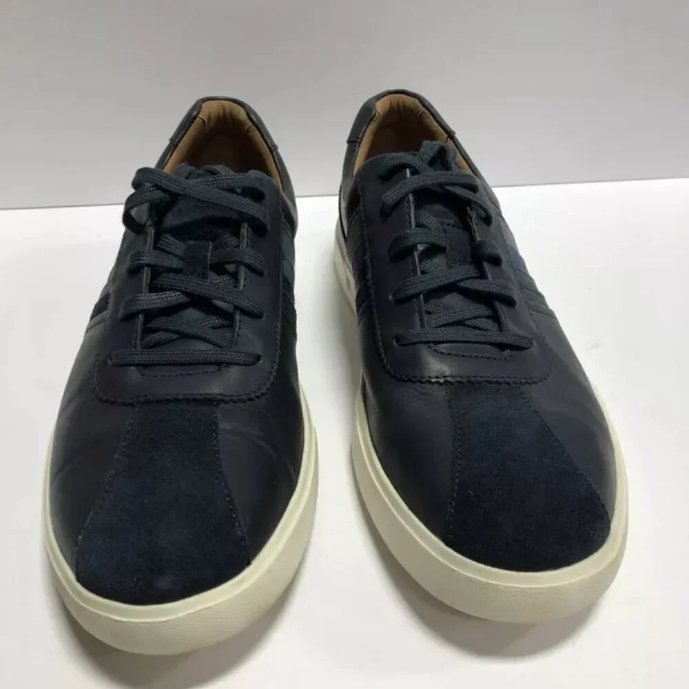 Clarks Mens Un Costa Band Sneaker Navy Leather Size 10.5M